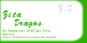 zita dragos business card